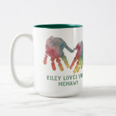 祖母の写真による手書き ツートーンマグカップ (左)