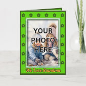 祖母の写真を2枚、緑のフレームに追加する カード (正面)