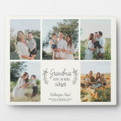 祖母の写真コラージュ愛おばあちゃんの形見 フォトプラーク (正面)