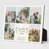 祖母の写真コラージュ愛おばあちゃんの形見 フォトプラーク (側面)