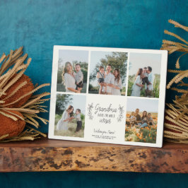 祖母の写真コラージュ愛おばあちゃんの形見 フォトプラーク