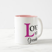 祖母の名前をカスタムする愛して下さい ツートーンマグカップ (正面右)
