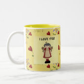 祖母の天使 ツートーンマグカップ (左)