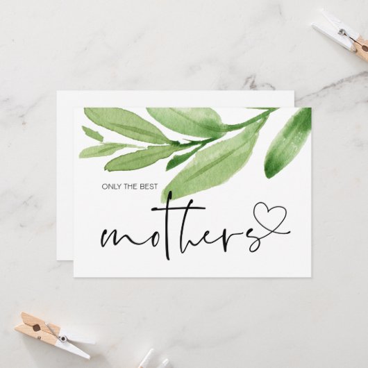 祖母の妊娠明らかに母のベビー驚き カード (正面/裏面インサイチュ)