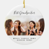 祖母の孫の写真 セラミックオーナメント (裏面)