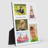 祖母の孫フォトキッズ白 フォトプラーク (側面)