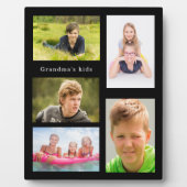 祖母の孫フォトキッズ黒 フォトプラーク (正面)