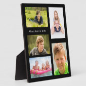 祖母の孫フォトキッズ黒 フォトプラーク (側面)