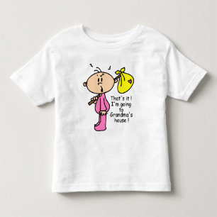 祖母の家のベビー(ピンク)へ行くこと トドラーTシャツ