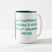 祖母の家の母の日のコーヒー茶マグ ツートーンマグカップ (正面右)