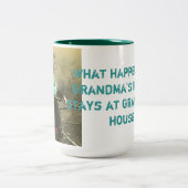 祖母の家の母の日のコーヒー茶マグ ツートーンマグカップ (中央)