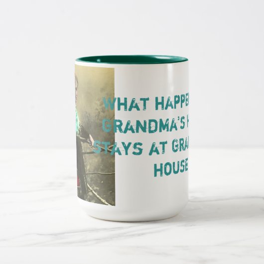 祖母の家の母の日のコーヒー茶マグ ツートーンマグカップ (中央)