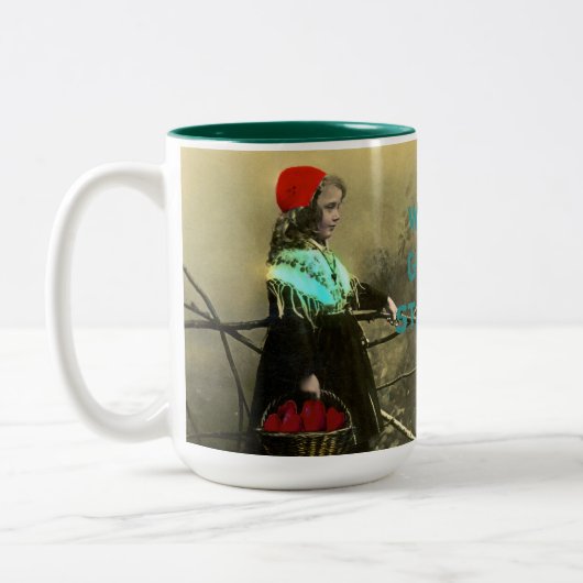 祖母の家の母の日のコーヒー茶マグ ツートーンマグカップ (左)