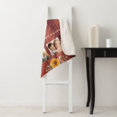 祖母の家族の写真コラージュ素朴な茶色 シェルパブランケット (インサイチュ)