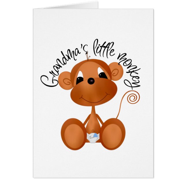 祖母の小さい猿-男の子のTシャツおよびギフト (正面)