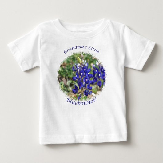 祖母の小さいBluebonnetのベビーのワイシャツ ベビーTシャツ (正面)
