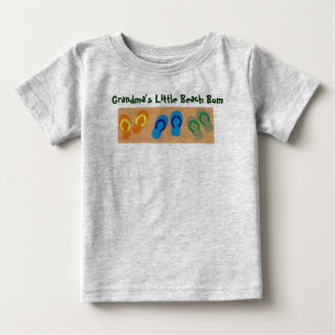 祖母の少しビーチののらくら者 ベビーTシャツ