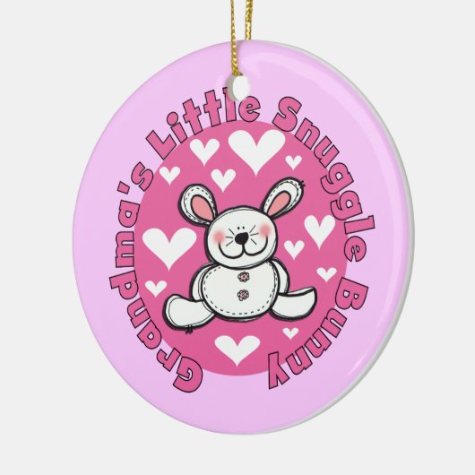 祖母の少し抱擁のバニー セラミックオーナメント (左)