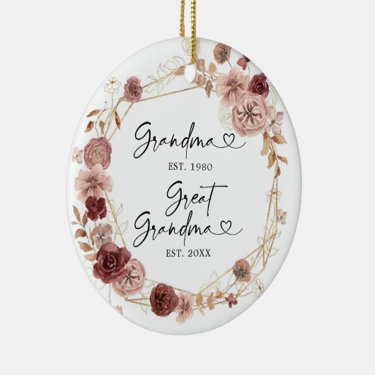 祖母の幾何学素晴らしフローラとして初めてC セラミックオーナメント (右)