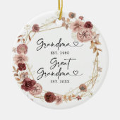 祖母の幾何学素晴らしフローラとして初めてC セラミックオーナメント (正面)