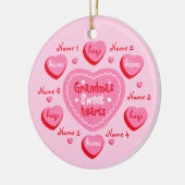 祖母の恋人のパーソナライズなオーナメント セラミックオーナメント (左)