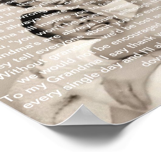 祖母の意味は、記憶の詩 ポスター (角)