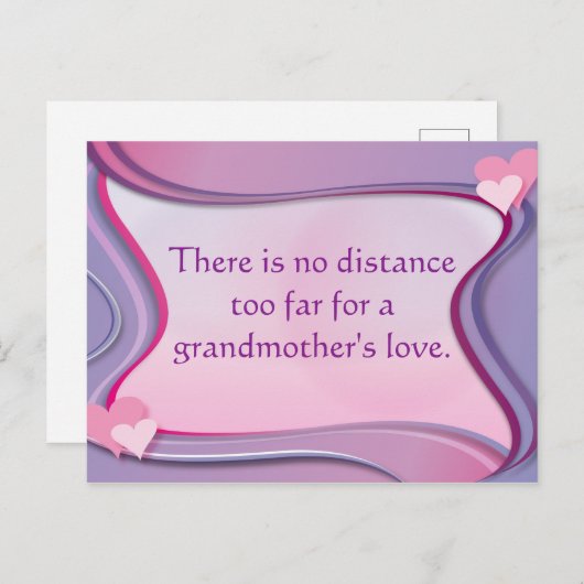 祖母の愛に遠すぎる引用文 ポストカード (正面/裏面)