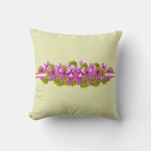 祖母の愛格子縞 クッション (正面)