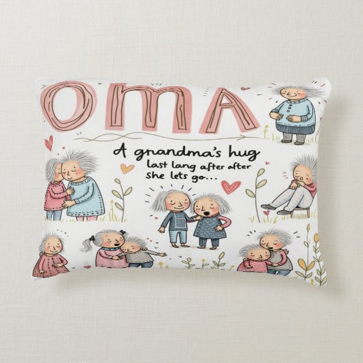 祖母の抱擁 – 暖かく愛する アクセントクッション (裏面)