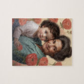 祖母の抱擁 – 祖母と子供 ジグソーパズル (横)