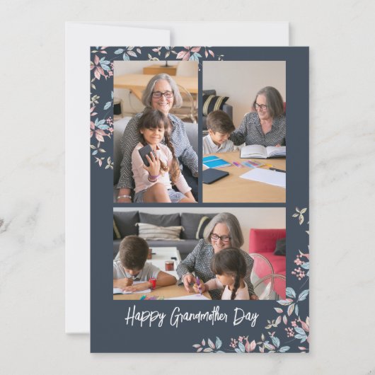 祖母の日の写真コラージホリデーカード シーズンカード (正面)