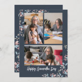 祖母の日の写真コラージホリデーカード シーズンカード (正面/裏面)