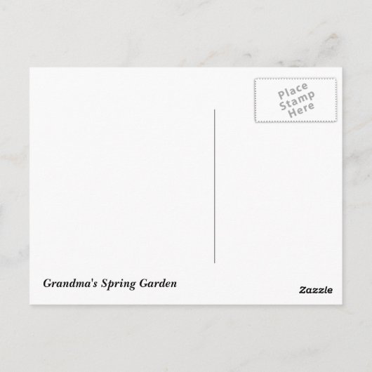 祖母の春の庭 ポストカード (裏面)