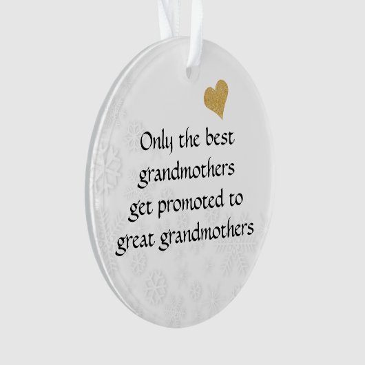 祖母の最高のみだけが昇進する素晴らし オーナメント (正面)