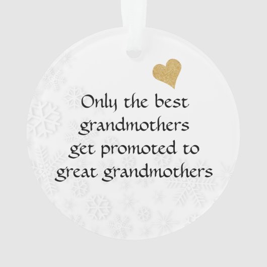祖母の最高のみだけが昇進する素晴らし オーナメント (裏面)
