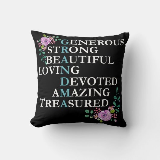 祖母の枕のための曾祖母の最も最高のなギフト クッション (正面)