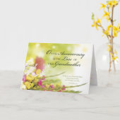 祖母の死と花を失う記念日 カード (黄色い花)