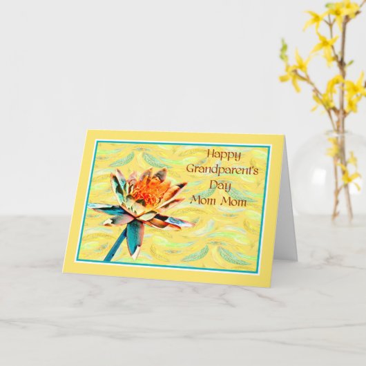 祖母の母のデイカード カード (黄色い花)