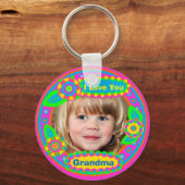 祖母の母の日のキーチェカスタムーン キーホルダー (正面)