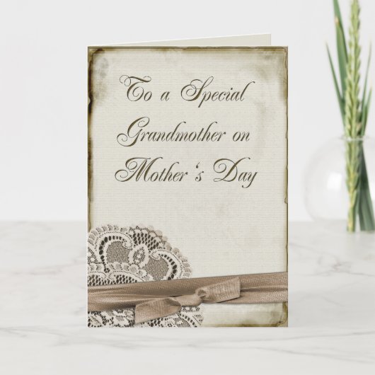 祖母の母の日のヴィンテージ カード (正面)