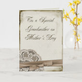 祖母の母の日のヴィンテージ カード (黄色い花)