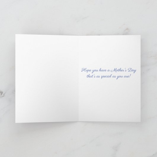 祖母の母の日の花の庭のカード カード (内部)