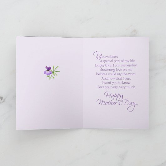 祖母の母の日 カード (内部)