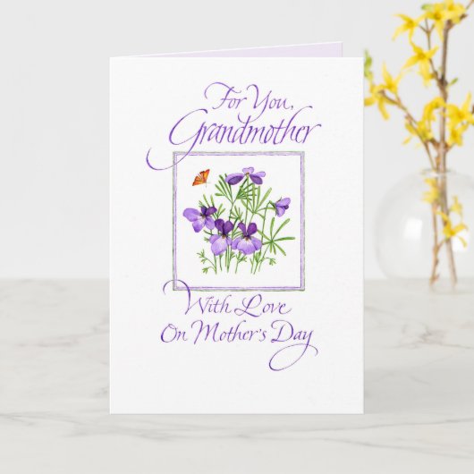 祖母の母の日 カード (黄色い花)