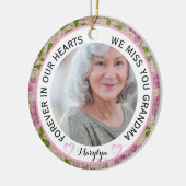 祖母の永遠の記憶 フラワーデザイン セラミックオーナメント (左)