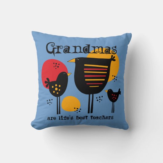 祖母の生命で最も最高のな先生の枕 クッション (正面)