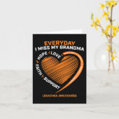 祖母の白血病を偲ぶ愛の記憶 カード (黄色い花)