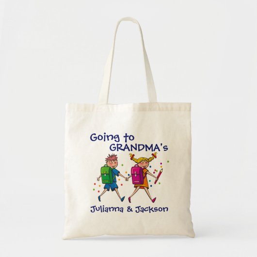 祖母の短期旅行用かばん-パーソナライズなバッグへ行くこと トートバッグ (正面)