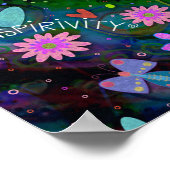 祖母の祈りの言葉引用文フローラかわいらしインスパイアズ ポスター (角)