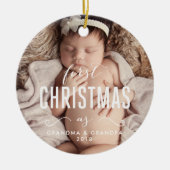 祖母の祖父のオーナメントとして初めてのクリスマス セラミックオーナメント (正面)